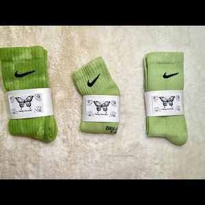Hand made tye dye Nike socks